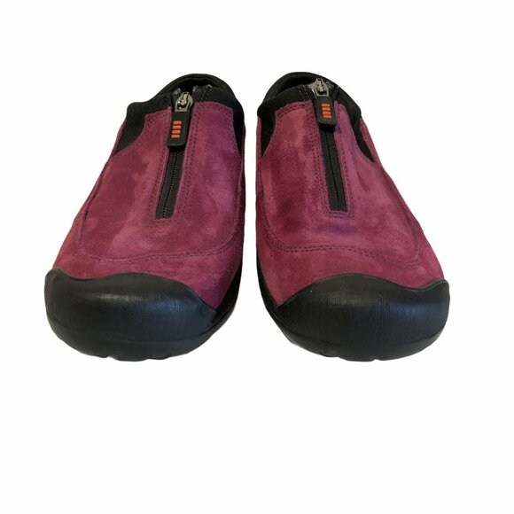 Land's End Shoe 322424 All Weather Zip Loafer Womens 8.5 B Purple Suede - Picture 9 of 11